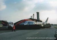 BH7 being moved to The Hovercraft Museum